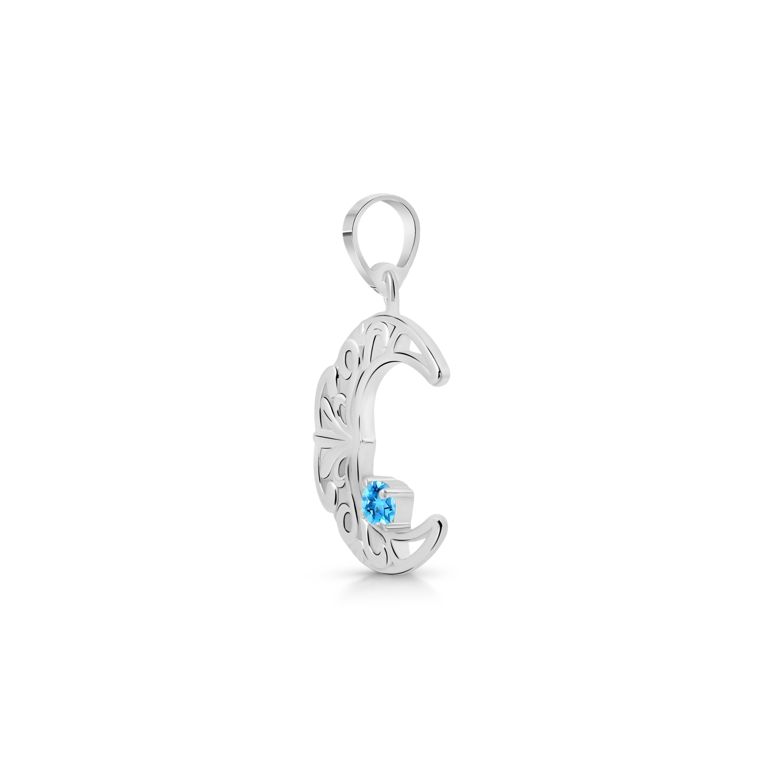 Swiss Blue Topaz Pendant-(SBTZ-SN-150.)